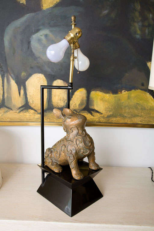 Pair of William Haines Armature Lamps with Original Bronzes 5