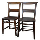 Pair of 1900
s English Classroom Dining Chairs Pair of 1900
s English Classroom Dining Chairs