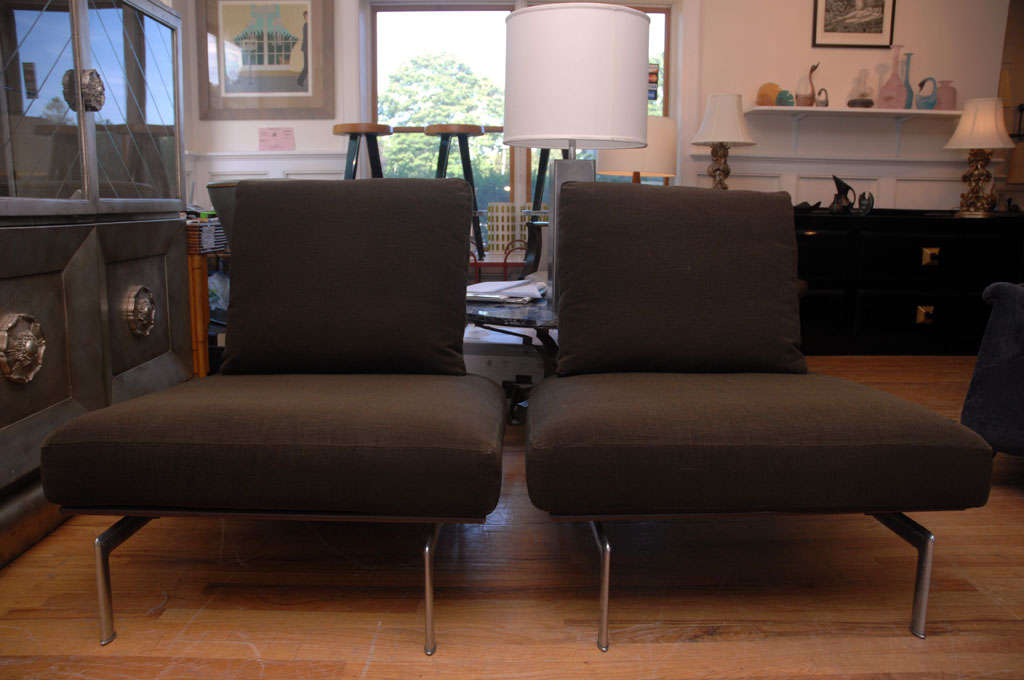 Pair of Oversize Chairs by B & B Italia