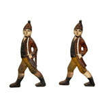 1840's Rare Hessian Soldier Andirons