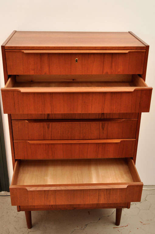 Mid-20th Century 1960's Eight Drawer Teak Dresser