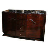 French Art Deco Palisander "Rio" Buffet/ Marble Top