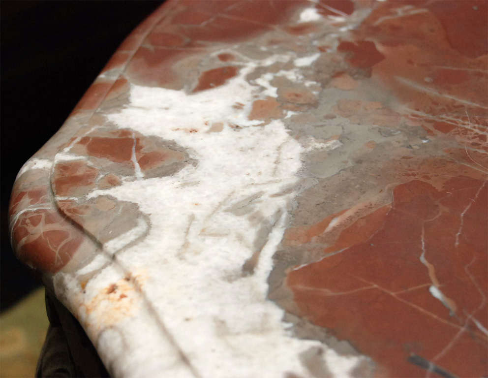 Marble Topped Louis  XV Style Table For Sale 1