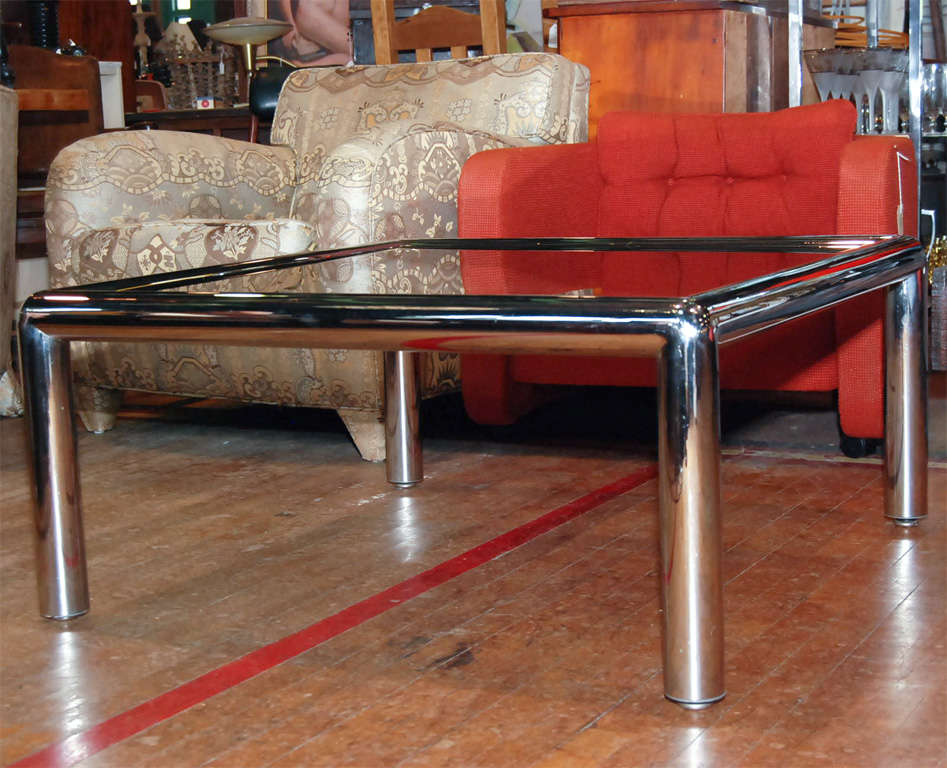 Vintage Chrome Italian Coffee Table