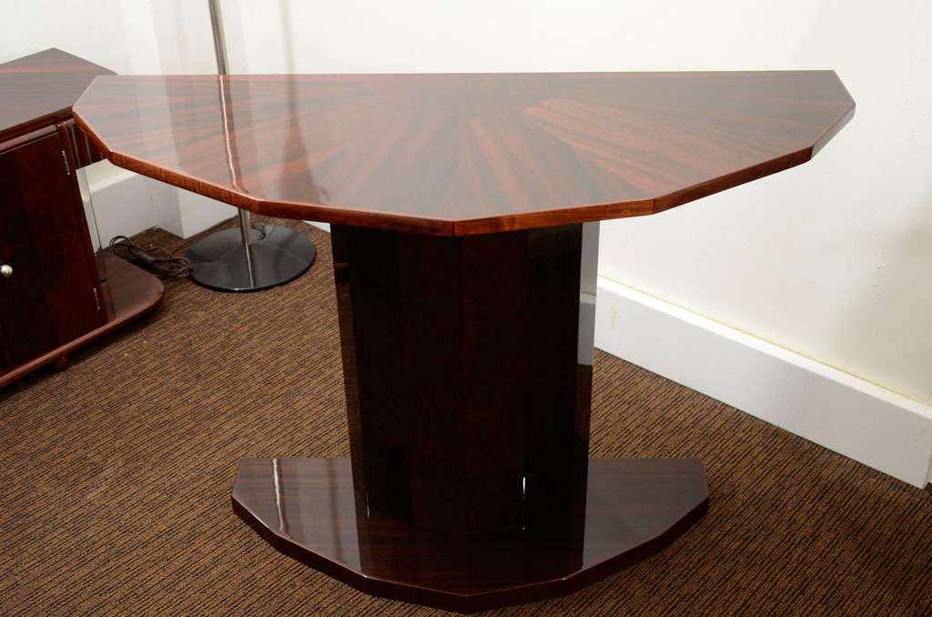 Art Deco Console with Star Burst Inlay