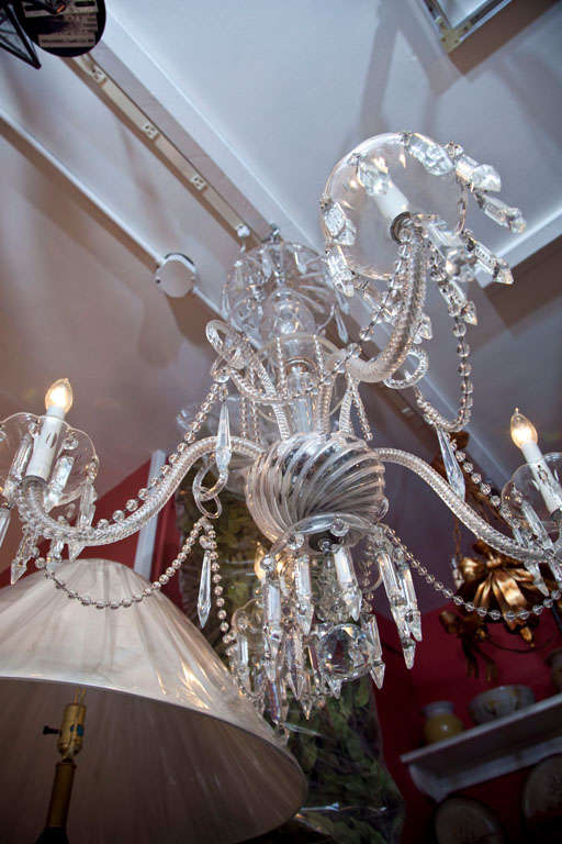 Venetian Glass and Crystal Four-Light Chandelier 1
