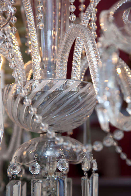 Venetian Glass and Crystal Four-Light Chandelier 4