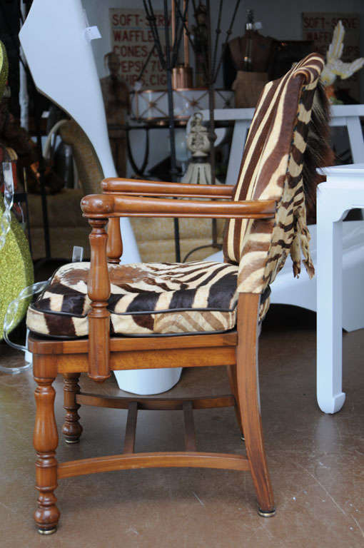 Zebra Skin Chair at 1stDibs