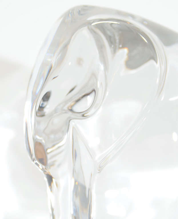 Modernist Crystal Elephant by Orrefors 2