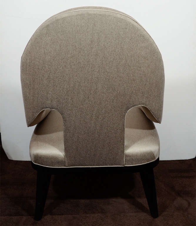 Pair of Modernist Arm Chairs with Spoon Back Design 5