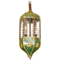 A Painted Tole Lantern