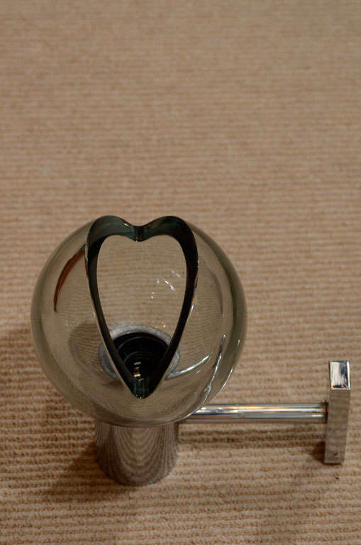 Pair of Seguso Grey Glass Sconces 1