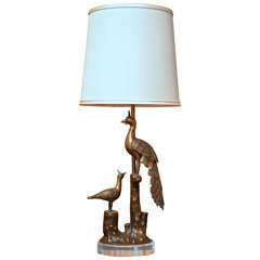 Vintage Mabro Peacock Lamp