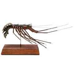 Found Object Lobster Sculpture by Kevin Brereton