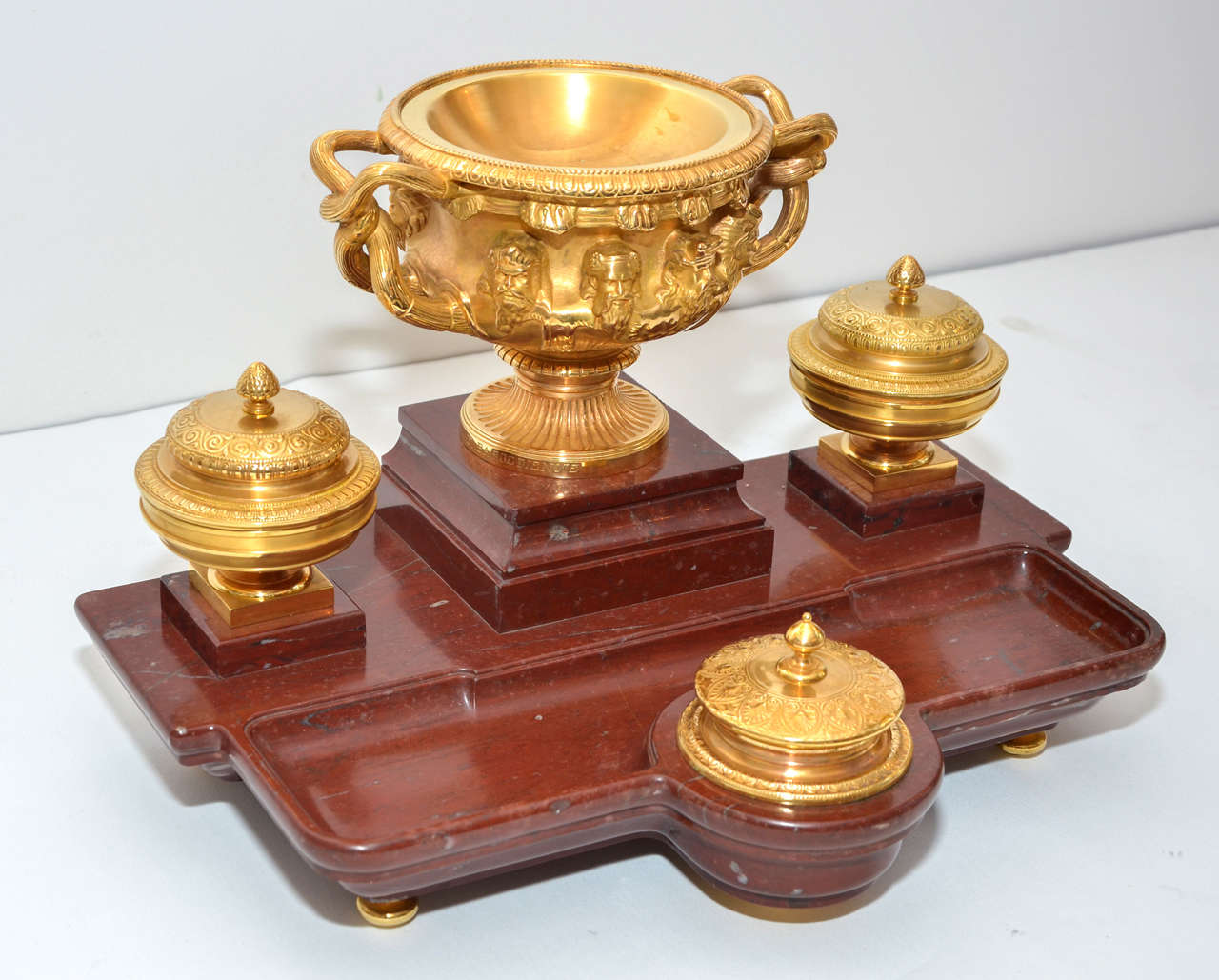 Neoclassical Exceptional Inkwell For Sale