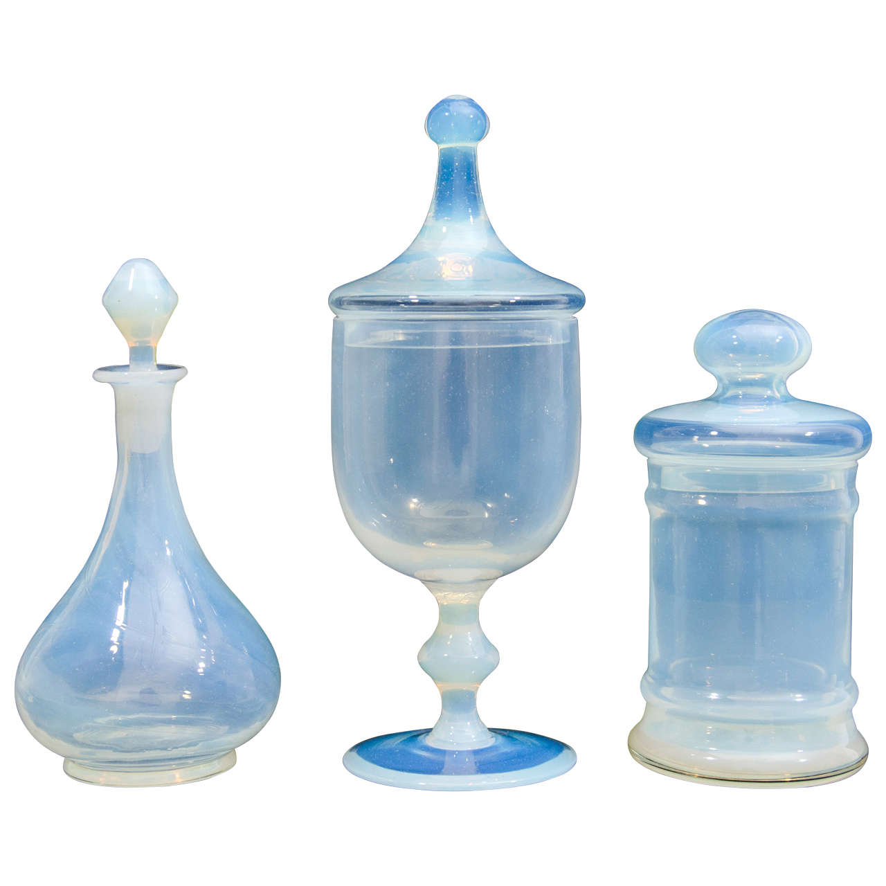 French Opaline Glass Collection For Sale