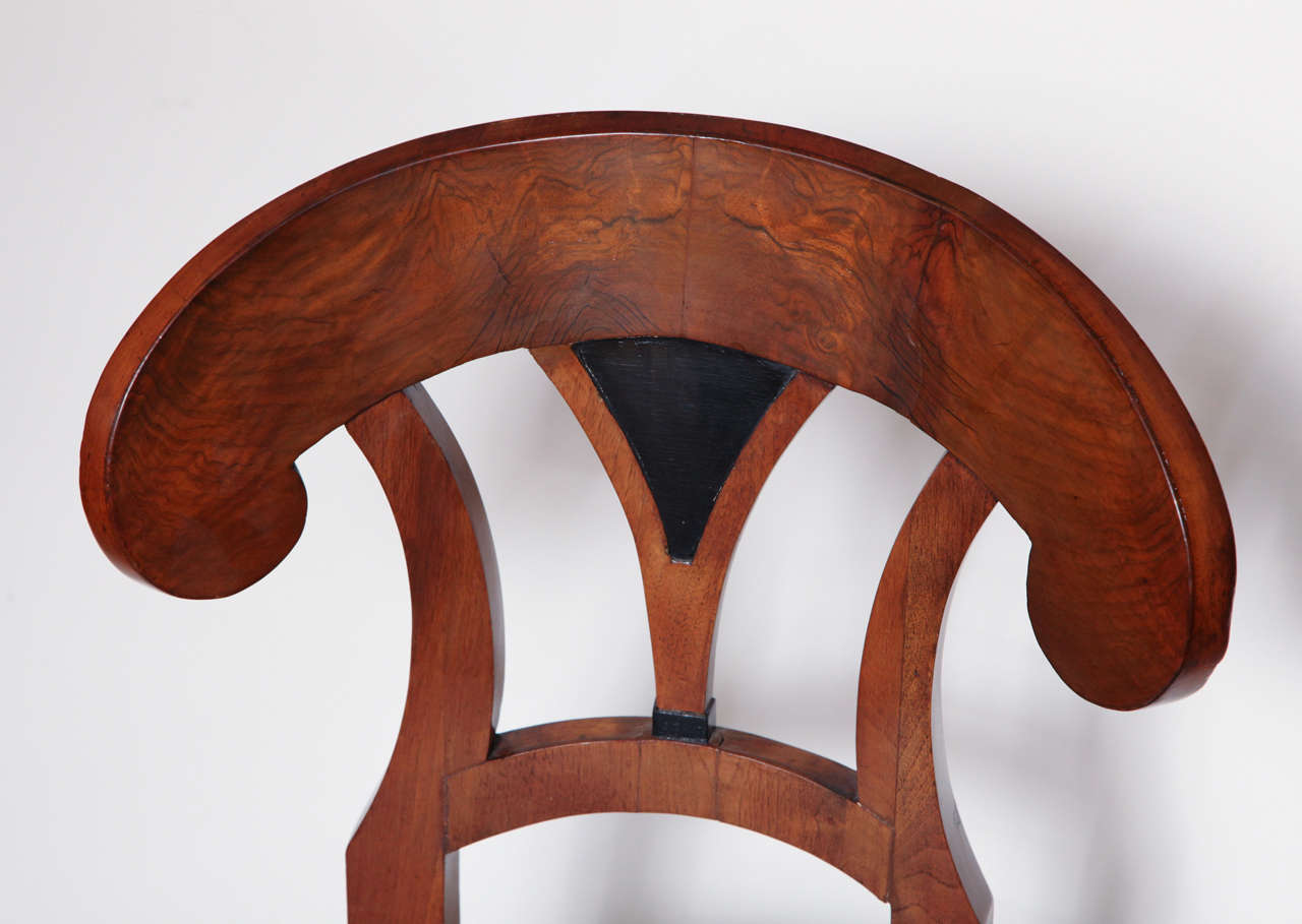 Early 19th Century Biedermeier, Walnut Side Chair For Sale 2