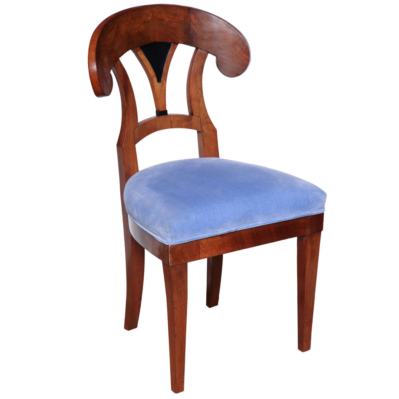 Early 19th Century Biedermeier, Walnut Side Chair For Sale