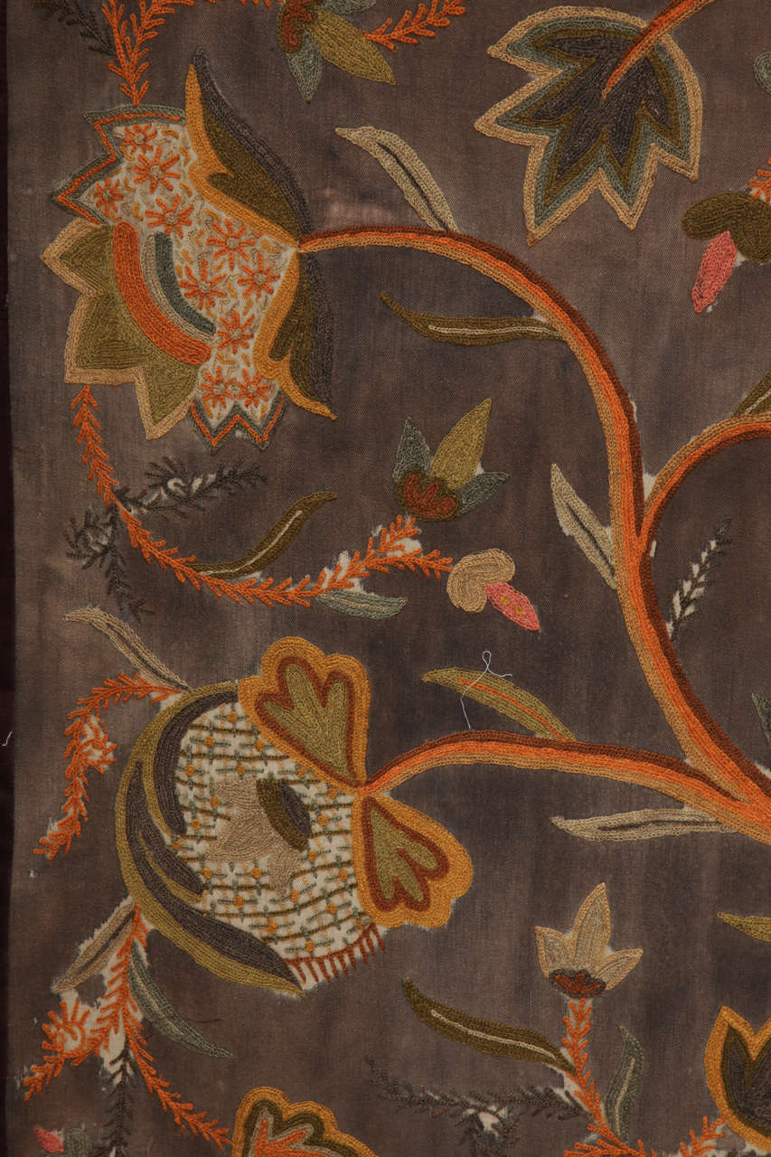 19th Century  English Crewel Work Panel 2