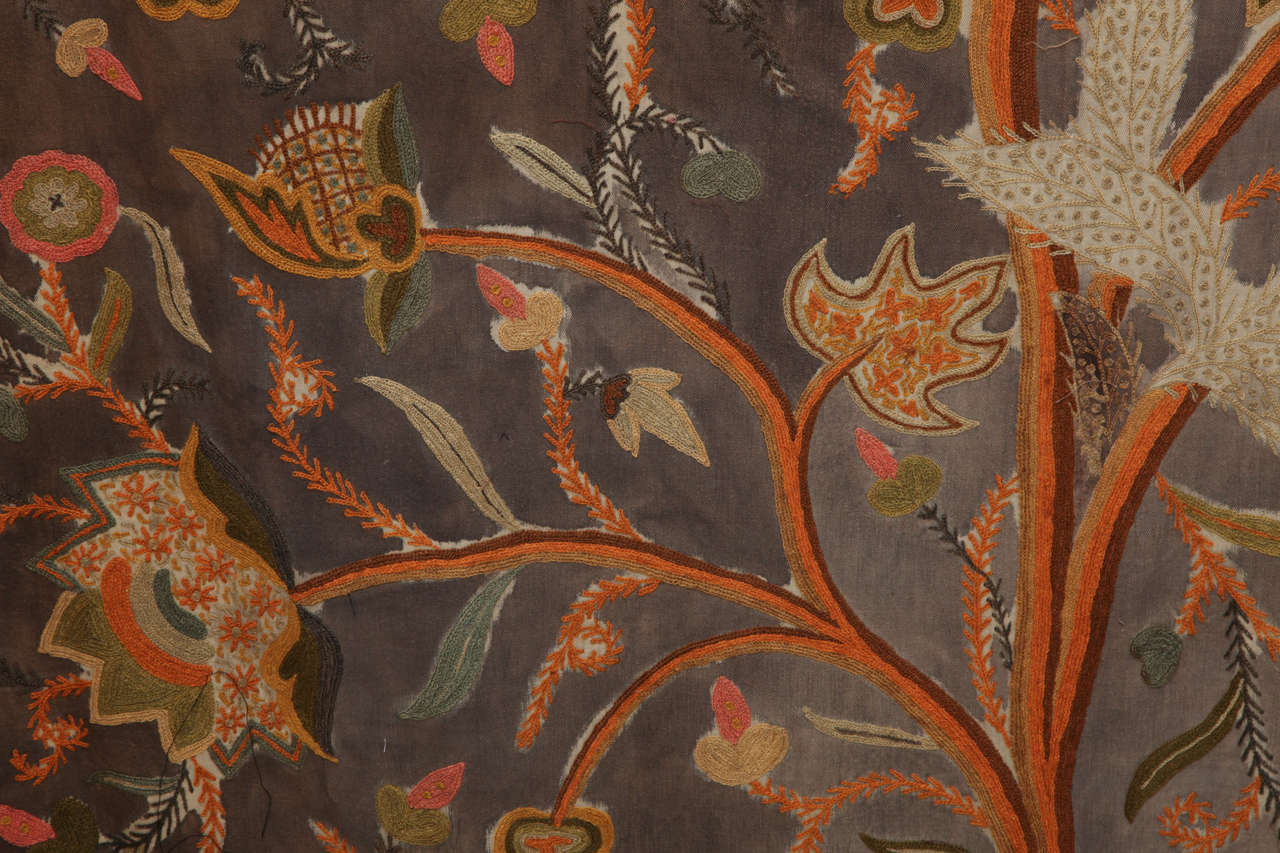 19th Century  English Crewel Work Panel 3