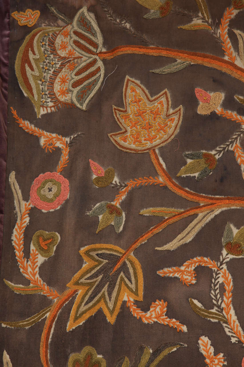 19th Century  English Crewel Work Panel 5