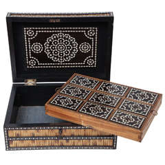 Antique 19th Century Raj Quill Box With Fitment