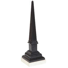 19th Century Belgian Black Marble Obelisk 6