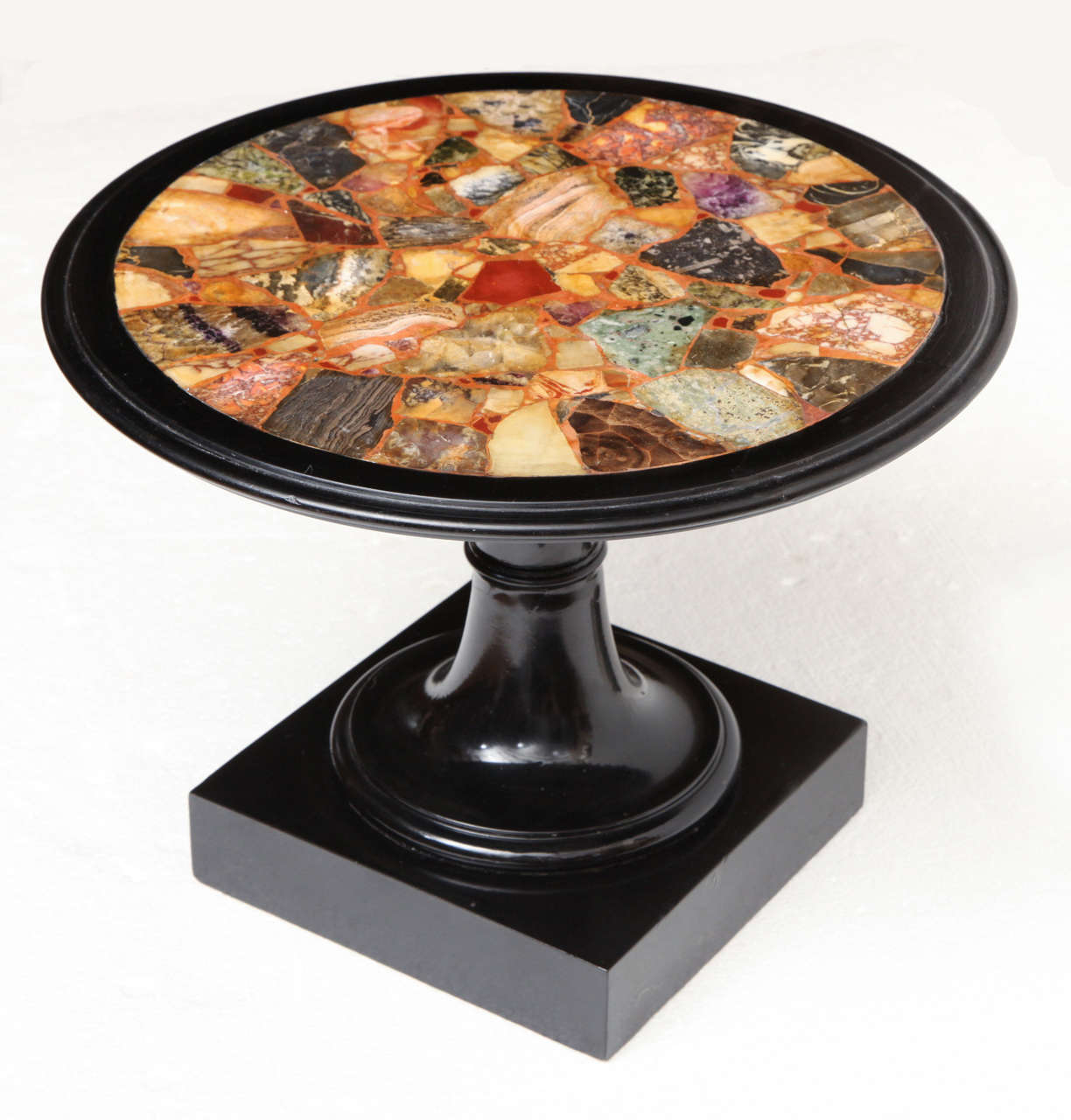 19th Century Italian Marble Stand With a Specimen Top In Excellent Condition In New York, NY