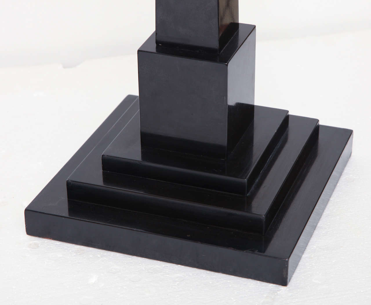 Pair of Belgian Black and Malachite Obelisks For Sale 2