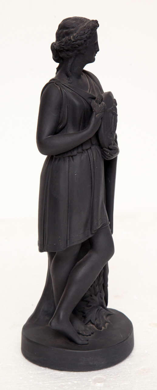19th Century Wedgwood Black Basalt Figure of Scotland For Sale 6