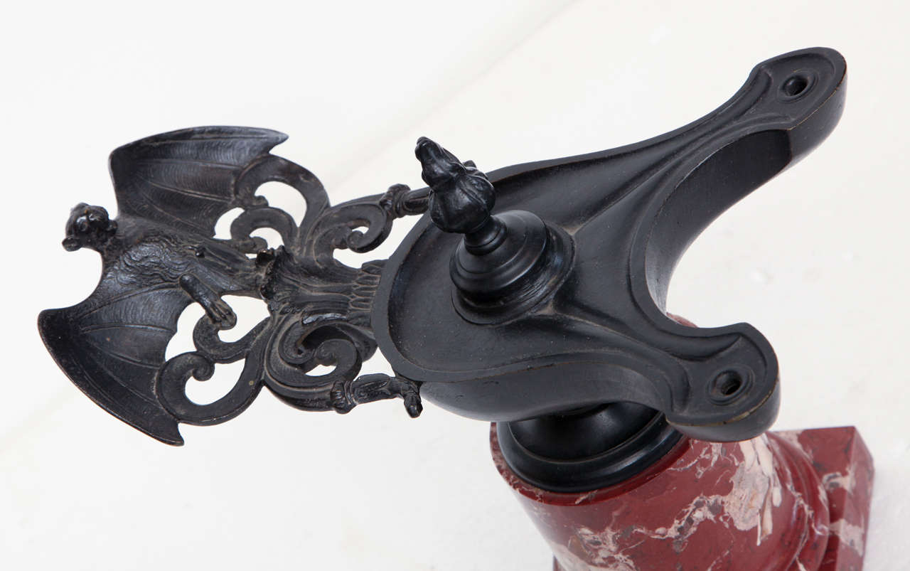 19th Century Iron Lamp In the Pompeian Taste In Good Condition For Sale In New York, NY