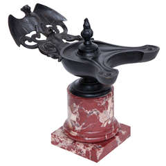 19th Century Iron Lamp In the Pompeian Taste 7