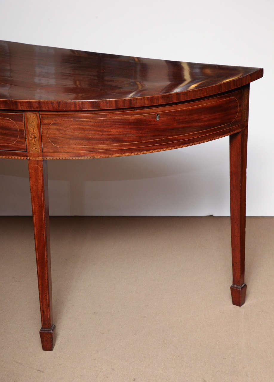 Eighteenth Century English Demi Lune Serving Table Circa 1780 4