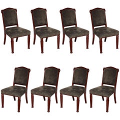 Set or Eight 19th Century English Chairs in The Gothic Taste