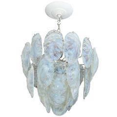 1970s Opaline Shell Chandelier 9