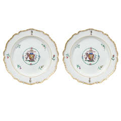 A Pair of Armorial Dishes