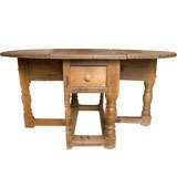 BAROQUE DROP-LEAF TABLE WITH SINGLE DRAWER 18TH ca