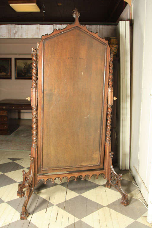 ROSEWOOD GOTHIC REVIVAL  FLOOR  MIRROR 1