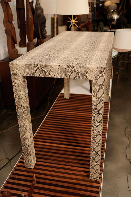 Snake Skin Console In Excellent Condition In Brooklyn, NY