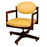 jens risom office chair Early Jens Risom solid walnut executive desk chair