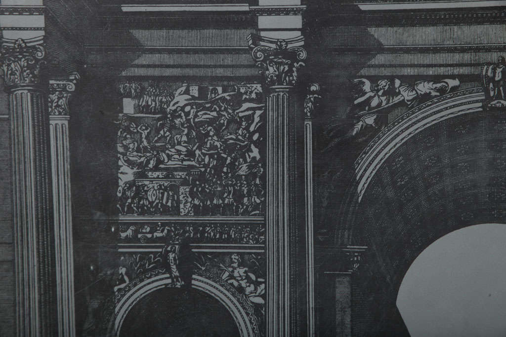 Original Fornasetti Zinc Lithograph Plate of Arco Romano 2