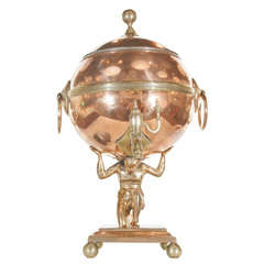 English Brass & Copper Hot Water Urn Circa 1840