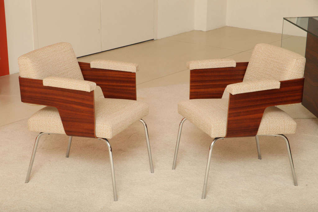 French Pair of Philippon and Lecoq Visitor Chairs