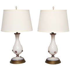 Pair of Blown Glass Murano Lamps Pair of Blown Glass Murano Lamps