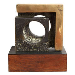 Abstract Cast Bronze Sculpture