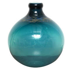 Turquoise Glass Vase