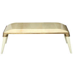 Stylish Art Deco Style Parchment Bench