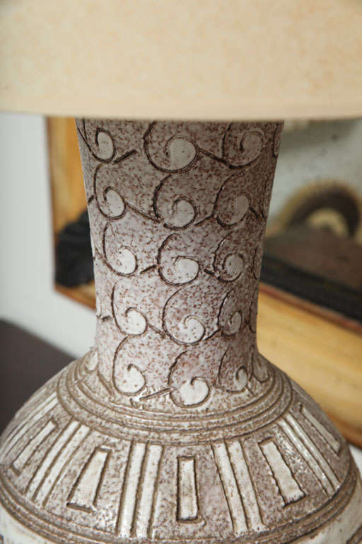 Pair of Italian Ceramic Lamps For Sale 4