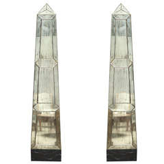 A PAIR OF MIRRORED OBELISKS