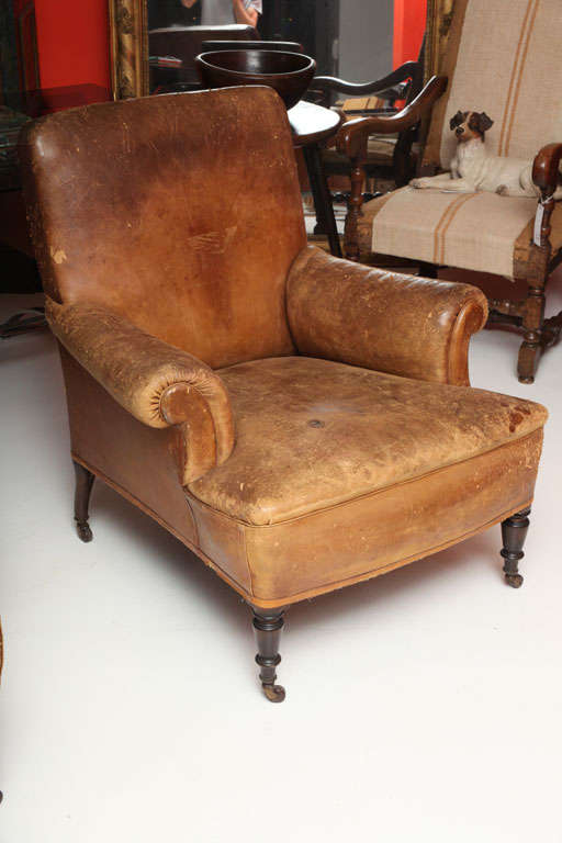 Pair of French Leather Chairs 1